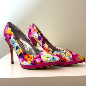Limelight Heartbreaker Pink Flower High Heels - Size 10